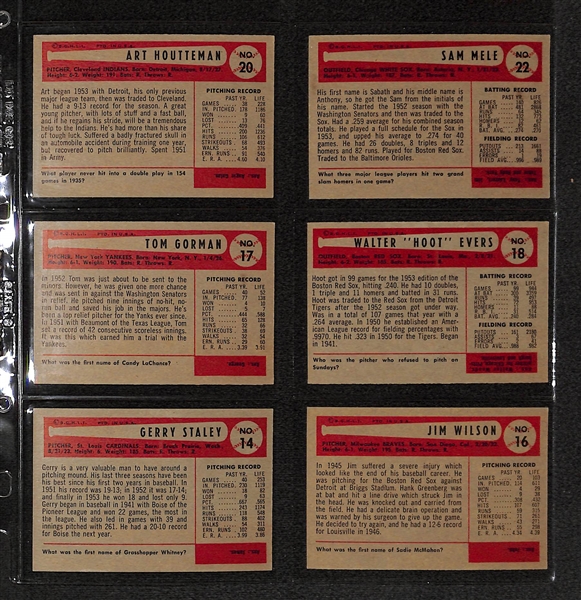 Lot Of 22 1954 Bowman Baseball Cards w/ Phil Rizzuto & Richie Ashburn